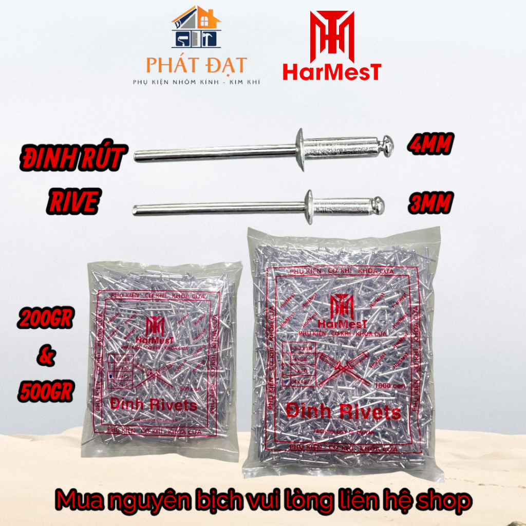 [200G - 500G] HRUMEST ALUMINIUM RIVE DRAWING NAILS 3LI, 4LI COMPANY GOODS