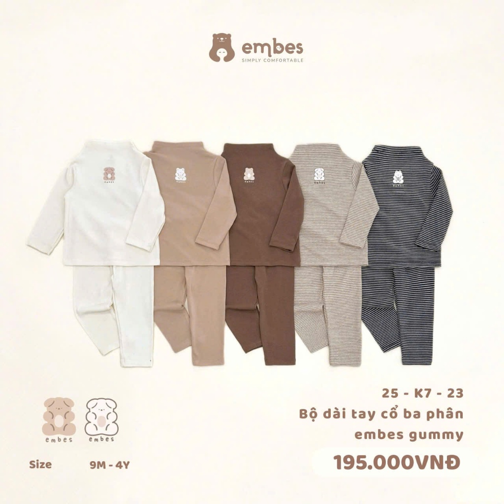 Embes - ชุดแขนยาวคอปกสามนิ้วเหนียว EBS25-K7-23
