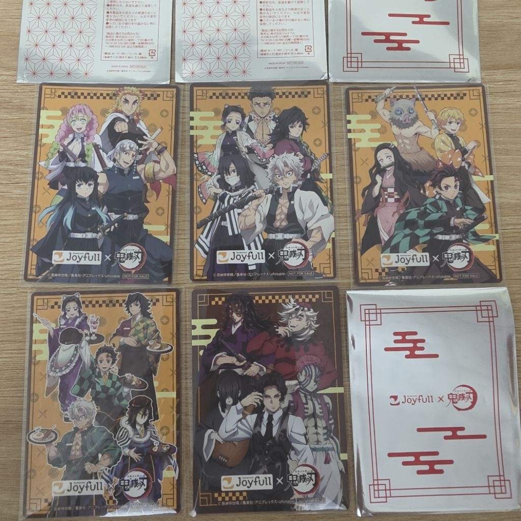 (Collab Limited) KNY x Joyfull Card gacha Tanjirou Giyuu Shinobu Obanai Sanemi - Demon Slayer Kimets