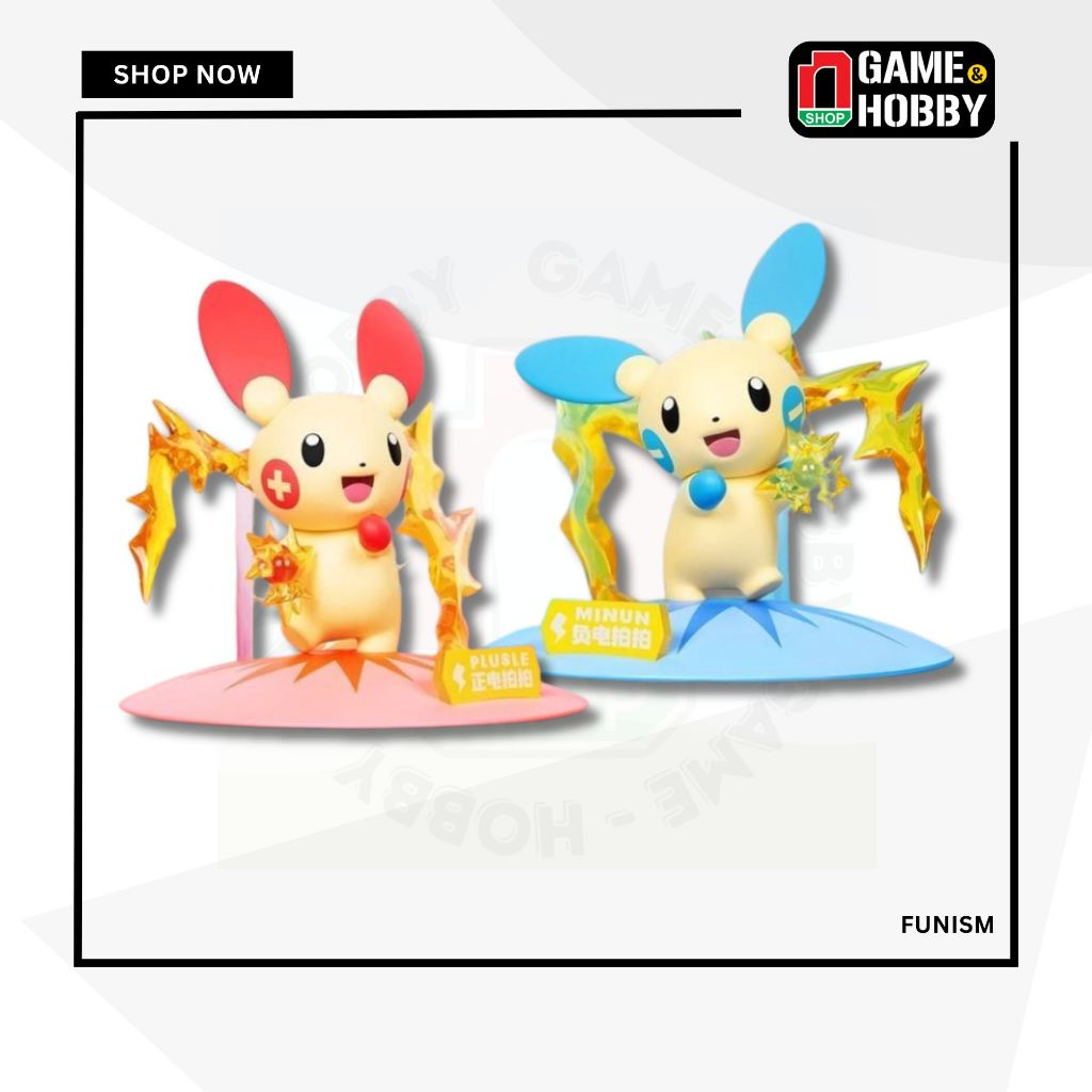 Funism Pokemon Prime Figure Mini Plusle & Minun - ผลิตภัณฑ์ Funism ของแท้
