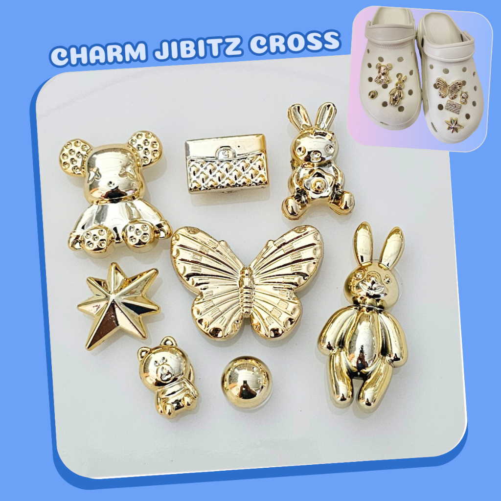 สติ๊กเกอร์ Charm Jibitz โลหะติดรองเท้าครอส รุ่น diverse B06