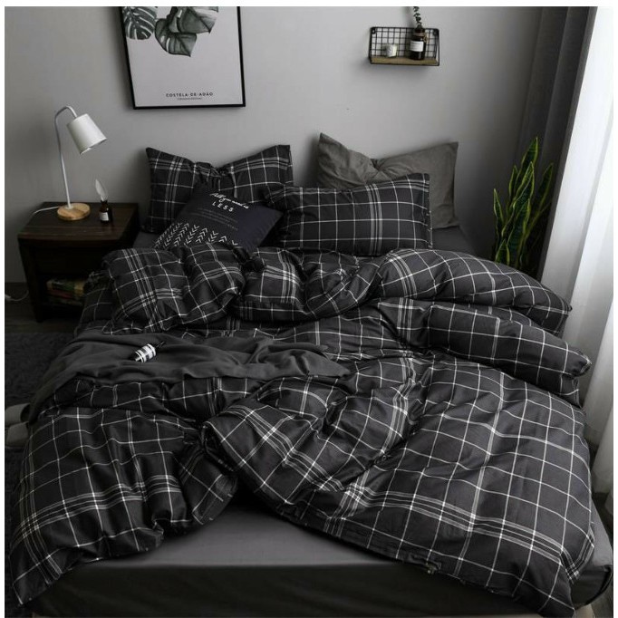 (New 2025)ชุดผ้าคลุม Duvet พร้อมผ้าโพลีคอตตอน 4 ชิ้น 1m2x2m, 1m6x2m, 1m8x2m, 2m2 รุ่นใหม่ล่าสุด