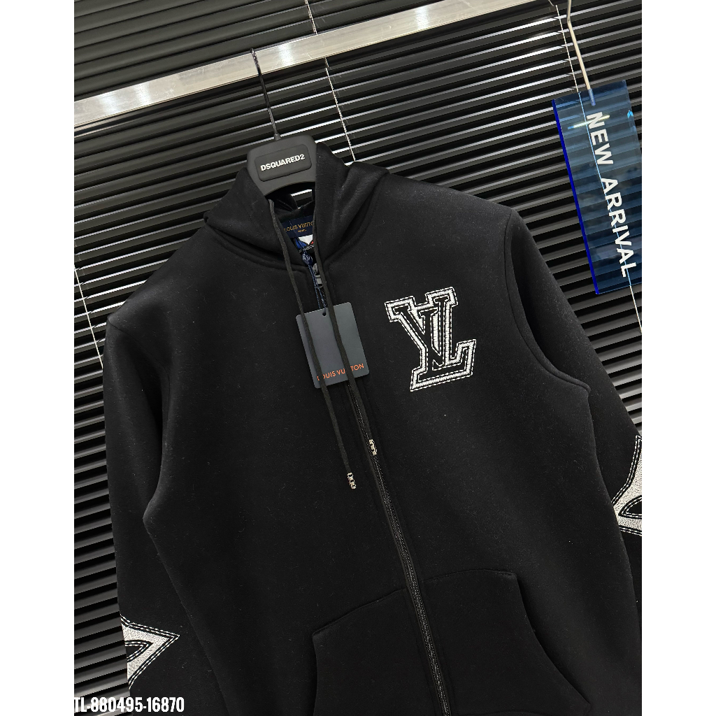 เสื้อฮู้ด Luis Vuitton เสื้อสเวตเตอร์ผ้าฝ้าย Unisex สตรีทแวร์ วัสดุคุณภาพสูง DENDI STORE - 880495