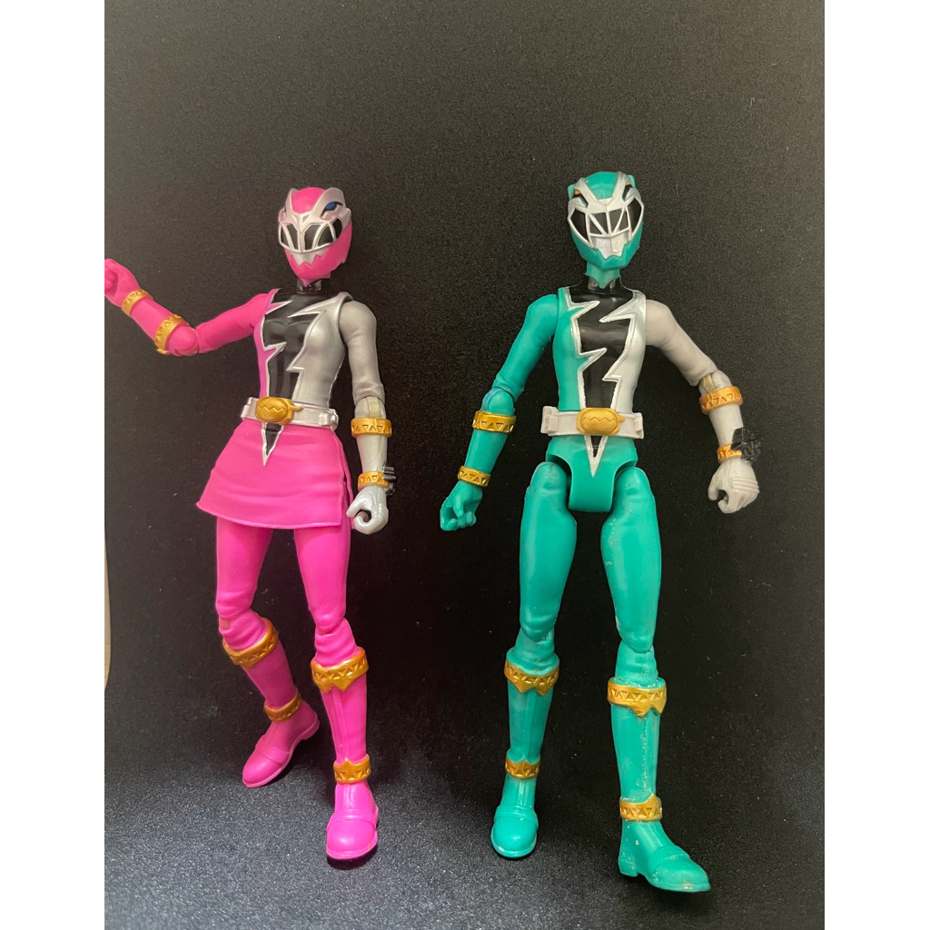 ชุด 2 power rangers din fury ซูเปอร์ฮีโร่ไม่มีอุปกรณ์เสริม