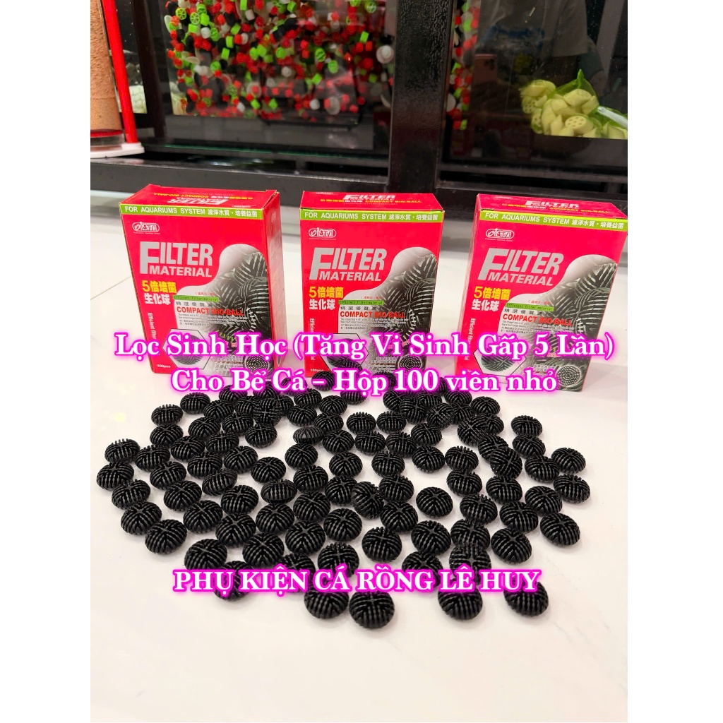 วัสดุกรอง – Compact Bio Ball – แผ่นกรองชีวภาพ (เพิ่ม Microbiology 5 Times) สําหรับพิพิธภัณฑ์สัตว์น้ํา – กล่อง 100 เม็ดเล็ก