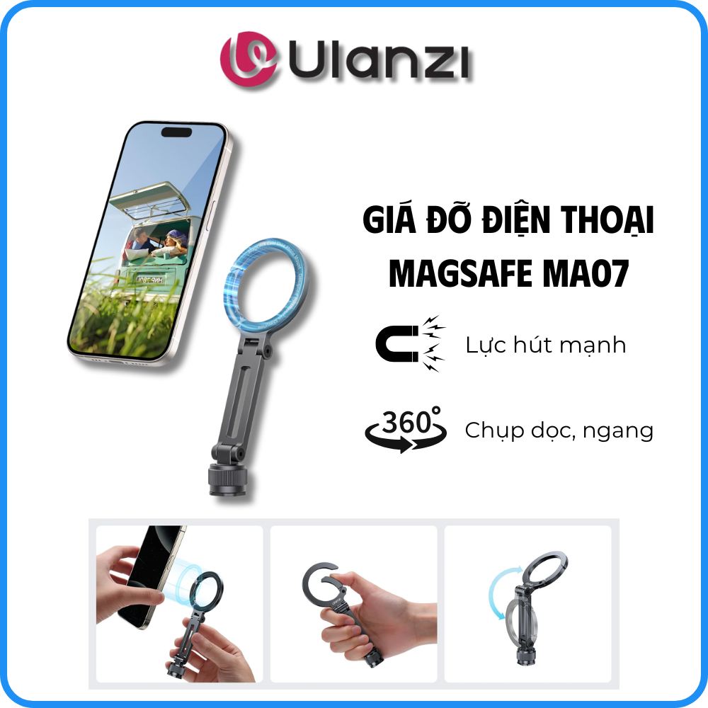 ULANZI MA07 - ที่วางโทรศัพท์ Magnetic Maglock, 1/4" Cold Shoe M084 - สินค้าของแท้
