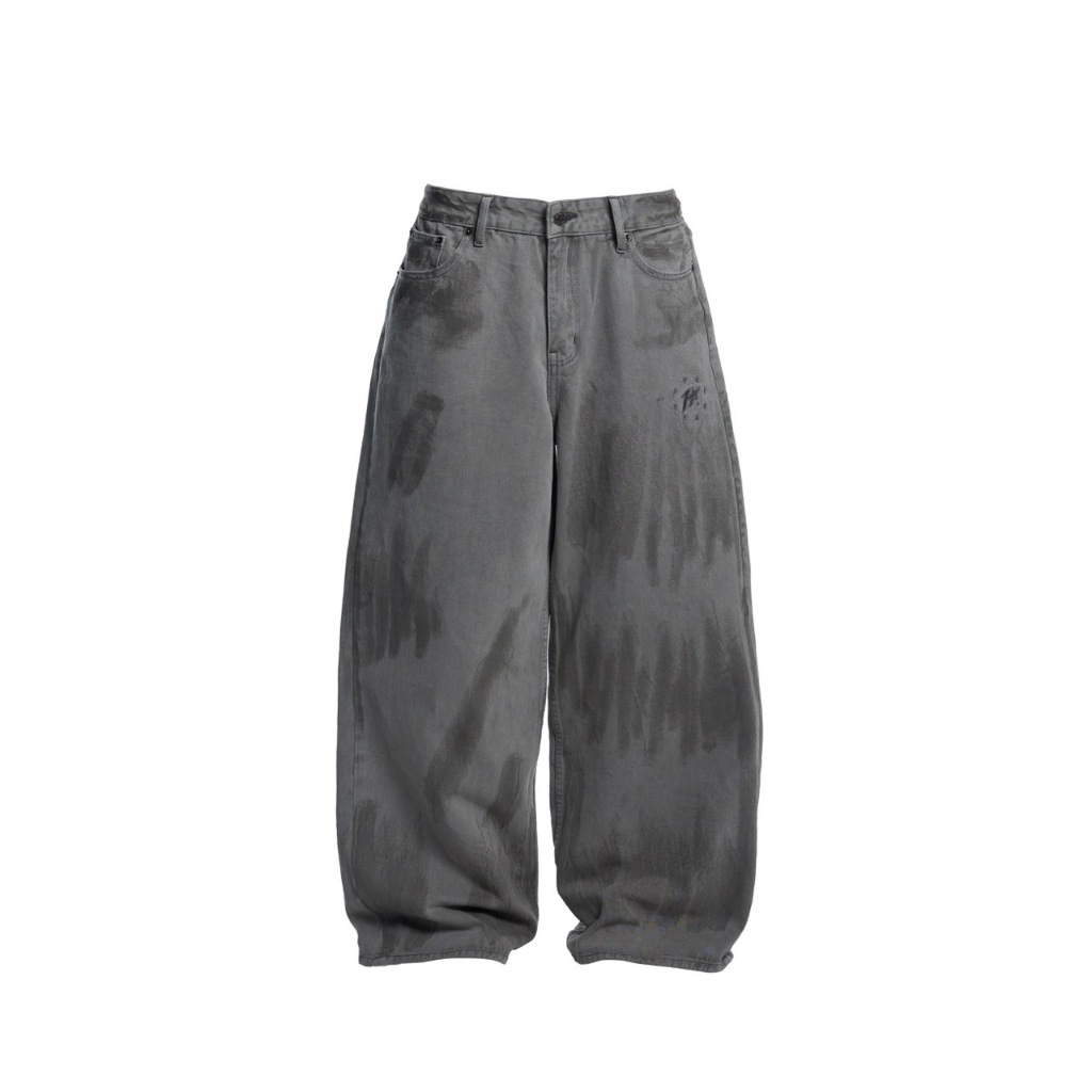 HADES Ashtorm Wash Jeans - แบรนด์ HADES ของแท้ - กางเกงยีนส์ล้างสีเทา Ash