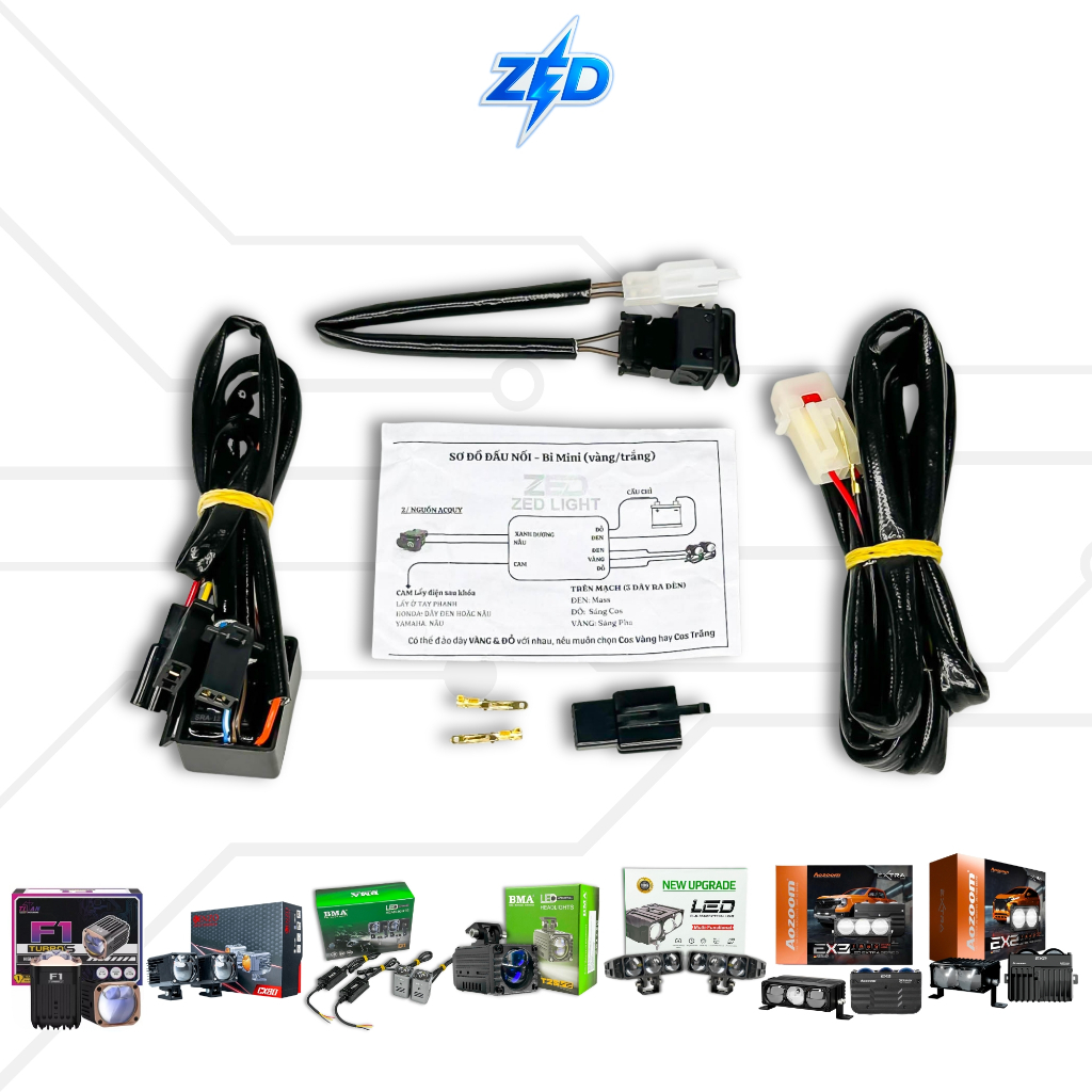 Auto Passing V4 Circuit 3 โหมด, พร้อมรีเลย์สําหรับสปอตไลท์ 2 โหมด: D1,T2S, CX3, CX80, F1 Tubor, Aozo