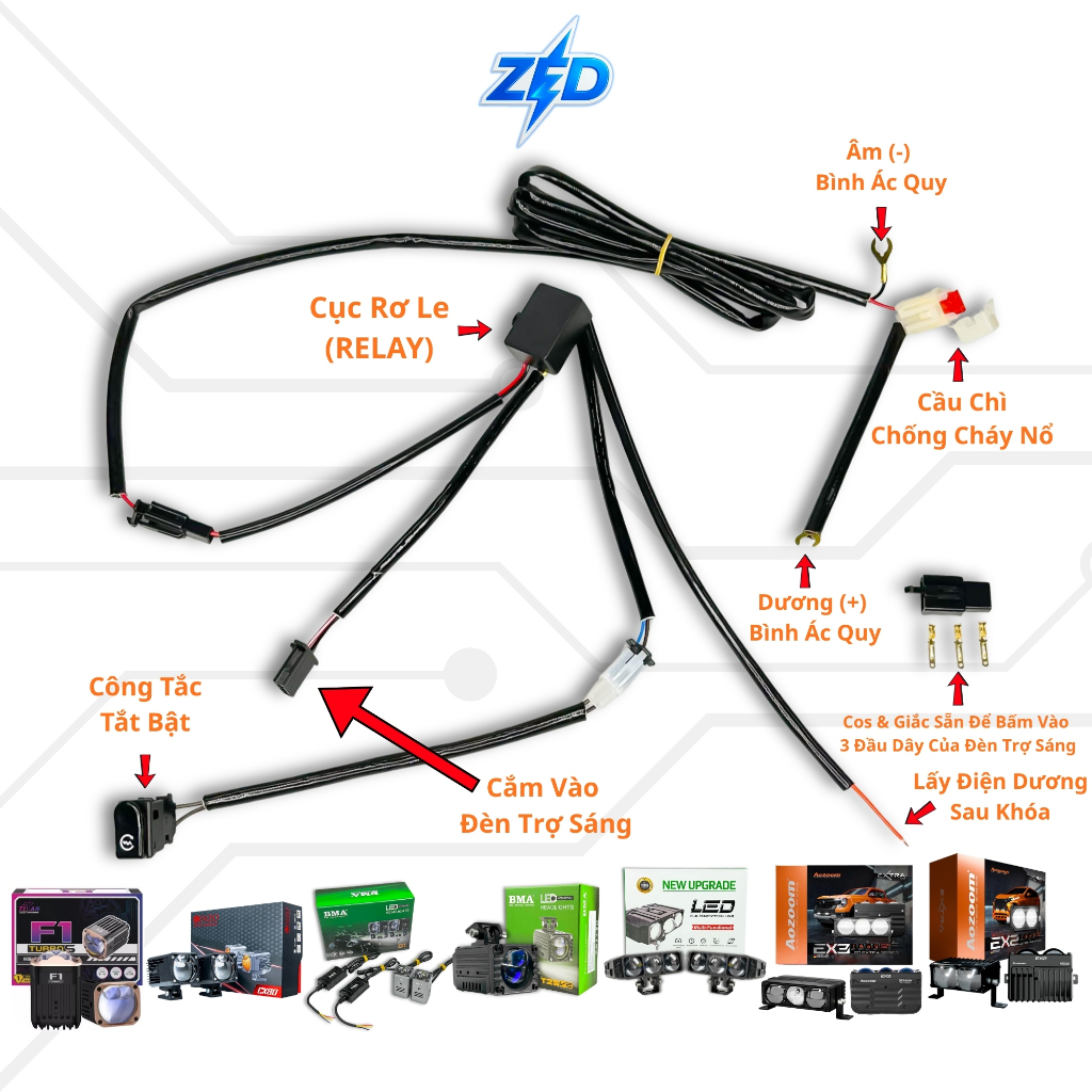 วงจร V4 ผ่านอัตโนมัติพร้อมรีเลย์รับน้ําหนักที่ยอดเยี่ยมสําหรับสปอตไลท์ 2 โหมด: D1, F32X, T2S, CX3, C