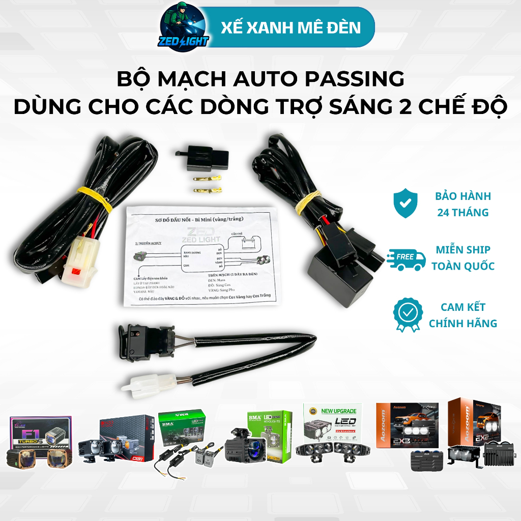 ชุดวงจร V4 แบบพาสอัตโนมัติ 3 โหมด พร้อมรีเลย์สําหรับสปอตไลท์ 2 โหมด: D1,T2S, CX3, CX80, F1 Tubor, Ao