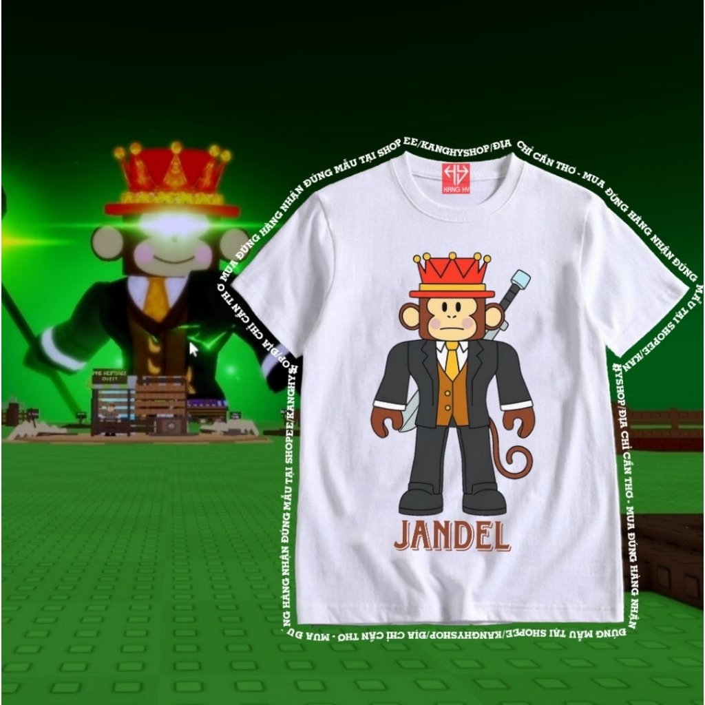 เสื้อยืดพิมพ์ลาย jandel roblox สําหรับเด็กชายและเด็กหญิงทุกขนาด F818