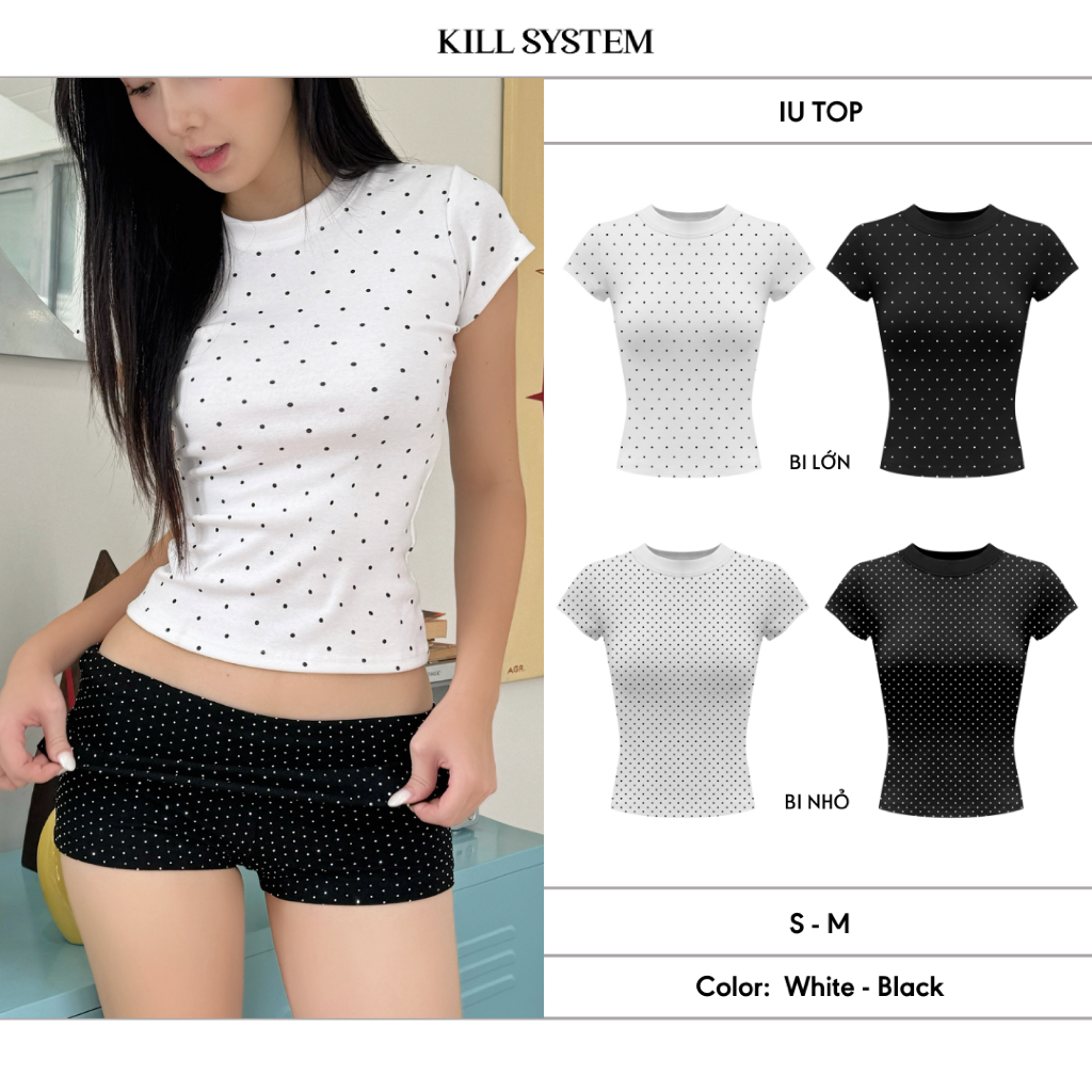 เสื้อเบบี้ทีลายจุดรูปร่าง IU - KILL SYSTEM
