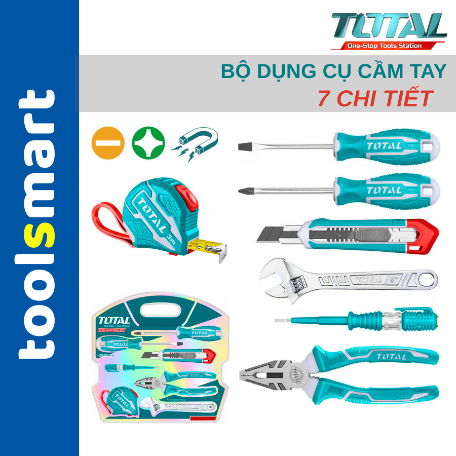 ชุดเครื่องมือมือ 7 ชิ้น TOTAL THKTHP90076 (เครื่องมือ)