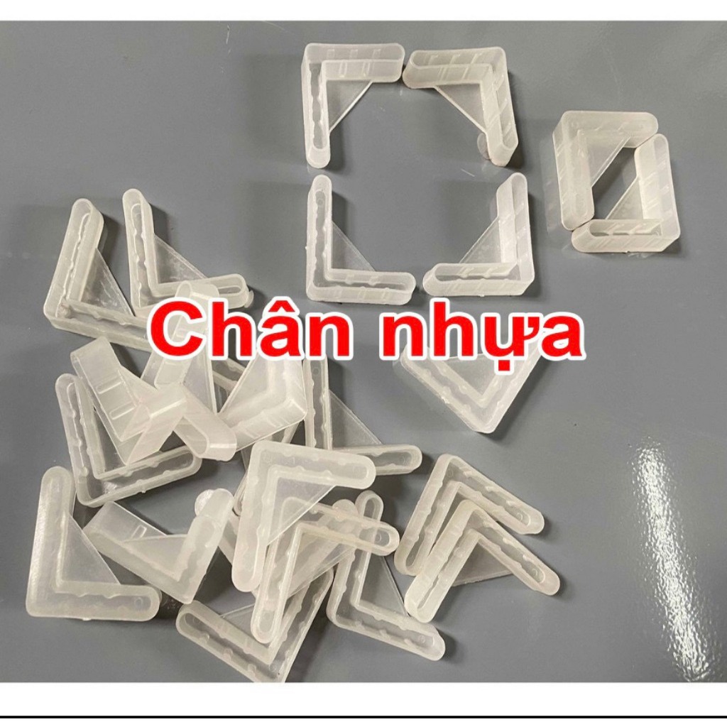 ชุดฐานพลาสติก 4 ชิ้นสําหรับขาเหล็ก V-Hole - ฝาครอบขาชั้นวางเหล็ก V3x3, V4x4, V3x5, V4x6