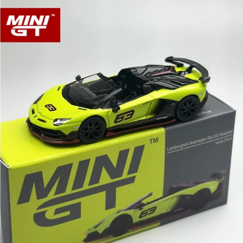 NEW รถโมเดล Original ปิดผนึกและยังไม่ได้เปิด Model: MiniGT - 887 Lamborghini Aventador SVJ 63 Roadst