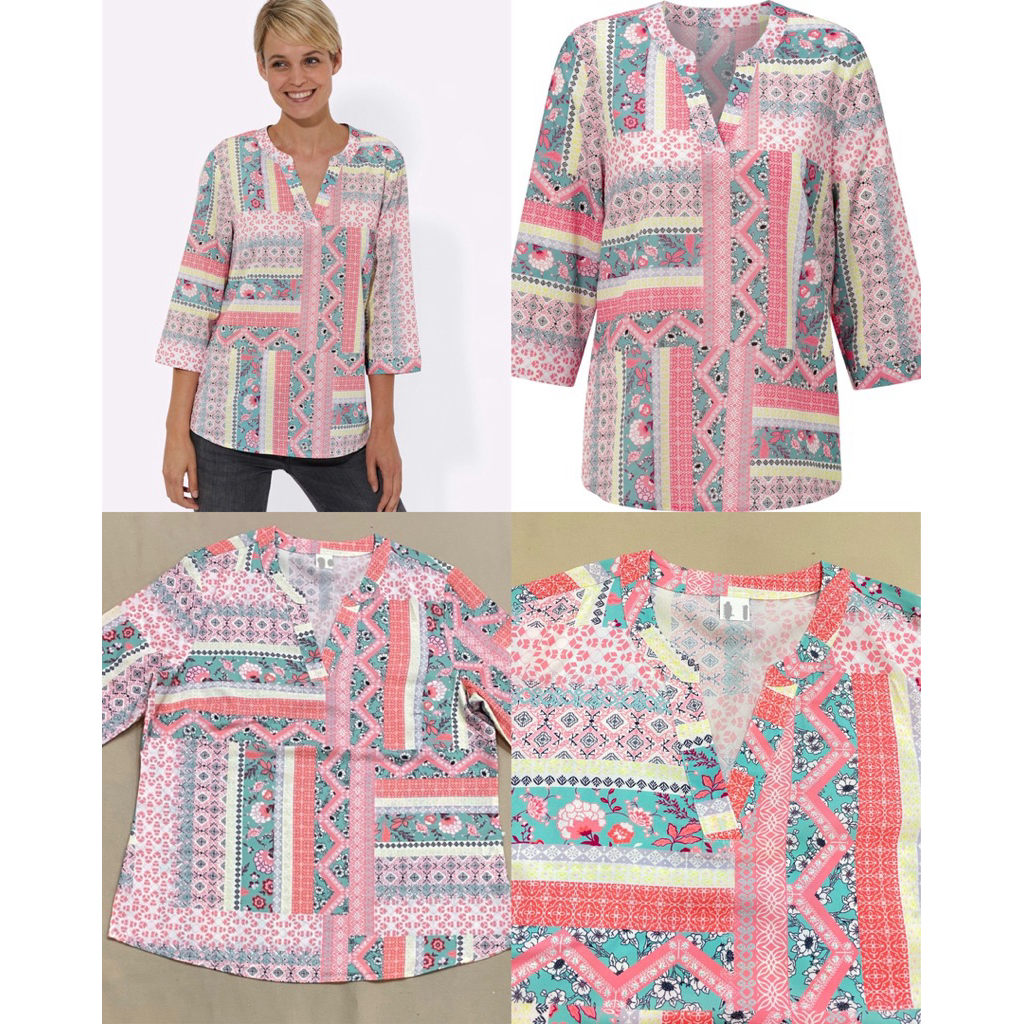 (A4737) เสื้อเชิ้ตผ้าลาย - Clearance