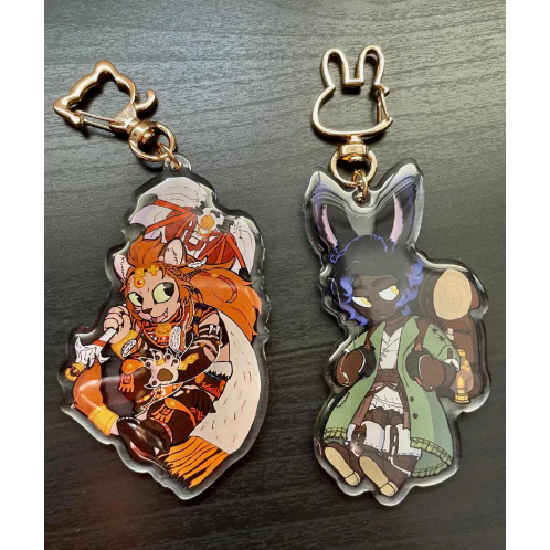 FFXIV Erenville และ Wuk Lamat อะคริลิค Charms