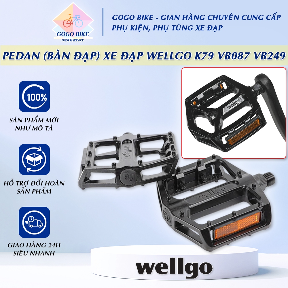 [GoGo Bike] WELLGO K79 VB087 VB249 แป้นเหยียบจักรยาน (สามารถติดสายได้)