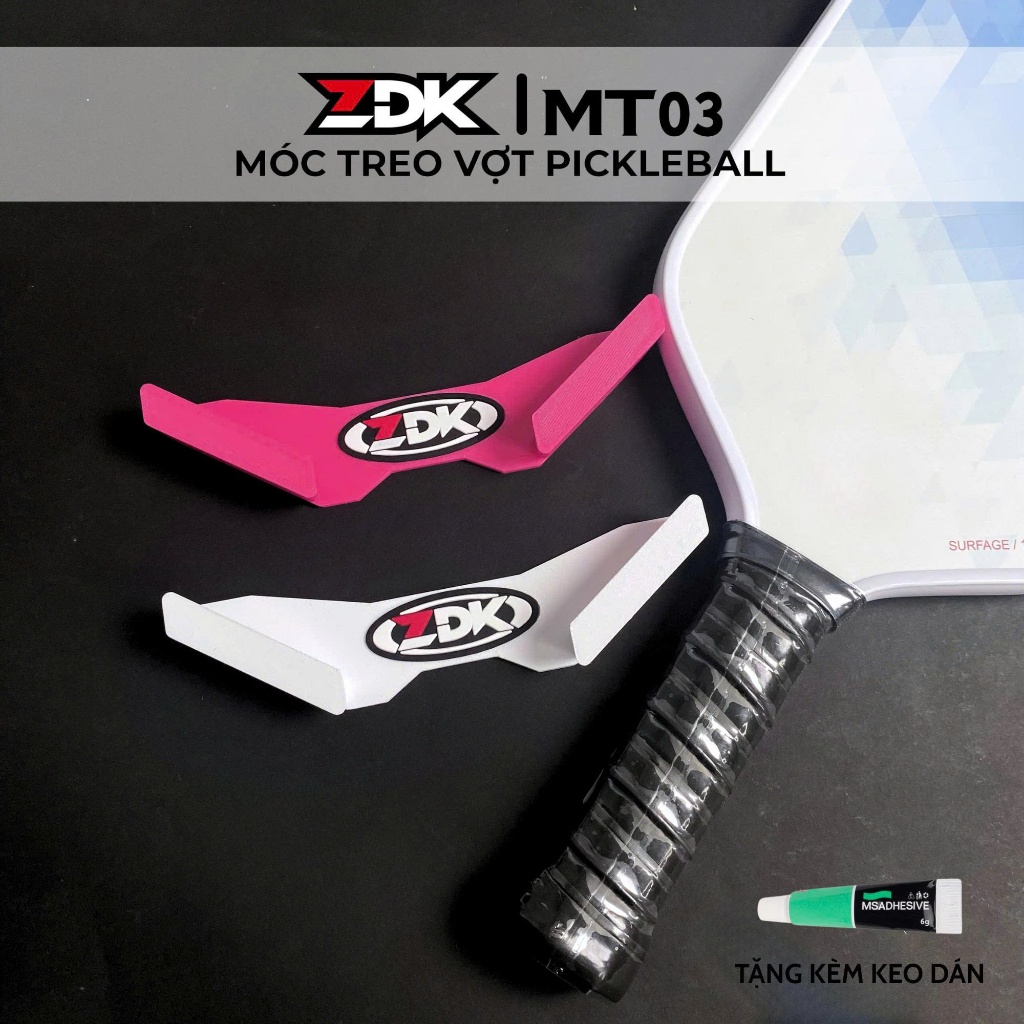 ZDK ภูเขา03 ชั้นวางแร็กเก็ต pickleball พลาสติกพิมพ์ 3 มิติที่แข็งแรง ที่แขวนปกป้องแร็กเก็ตจากรอยขีดข