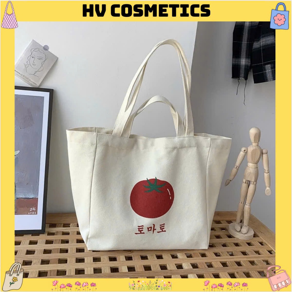 CanVas CanVas Bag 2 ที่จับ CanVas Tote Bag สําหรับโรงเรียนและทํางาน - กระเป๋าถือ