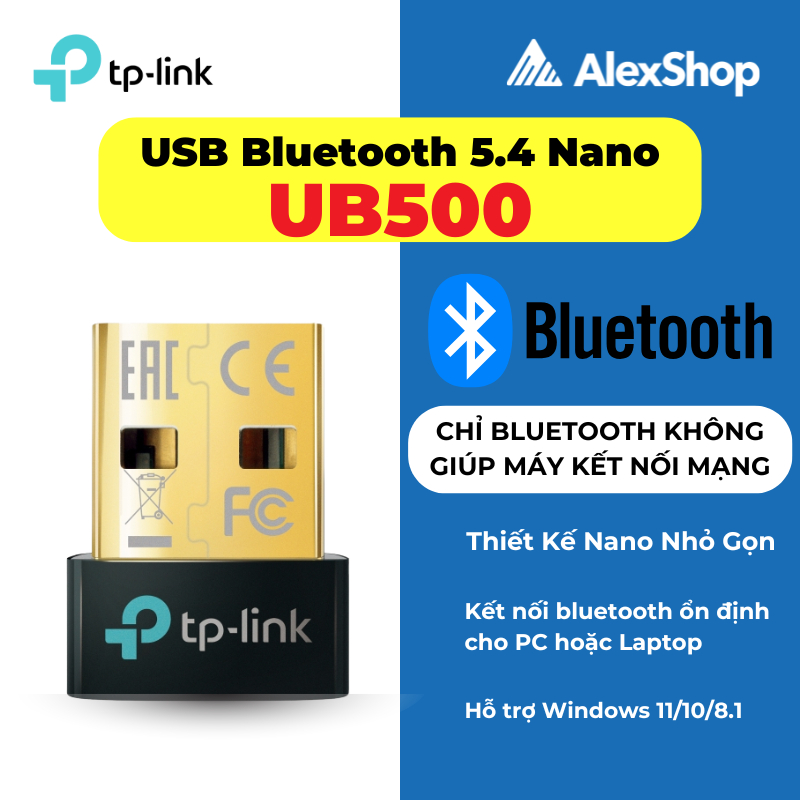 USB Bluetooth 5.3 TP-Link UB500 / UB500 Plus สําหรับพีซีหรือแล็ปท็อป - ของแท้