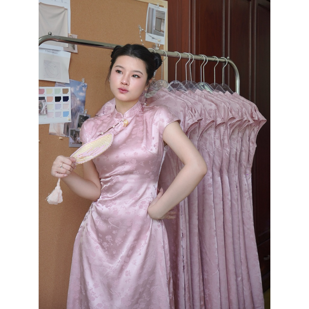 OF As You Y Brocade Dress with Light Flare Midi Long Dress | ฤดูร้อน