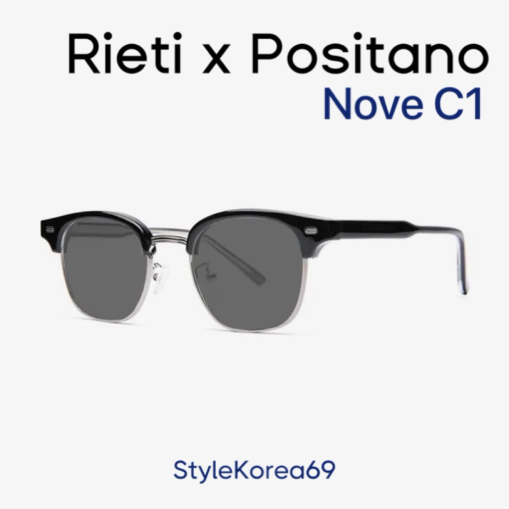 [Rieti x Positano] แว่นกันแดด Rieti x Synchositano NOVE C1 สีดํา- (Chao) NOVE C1