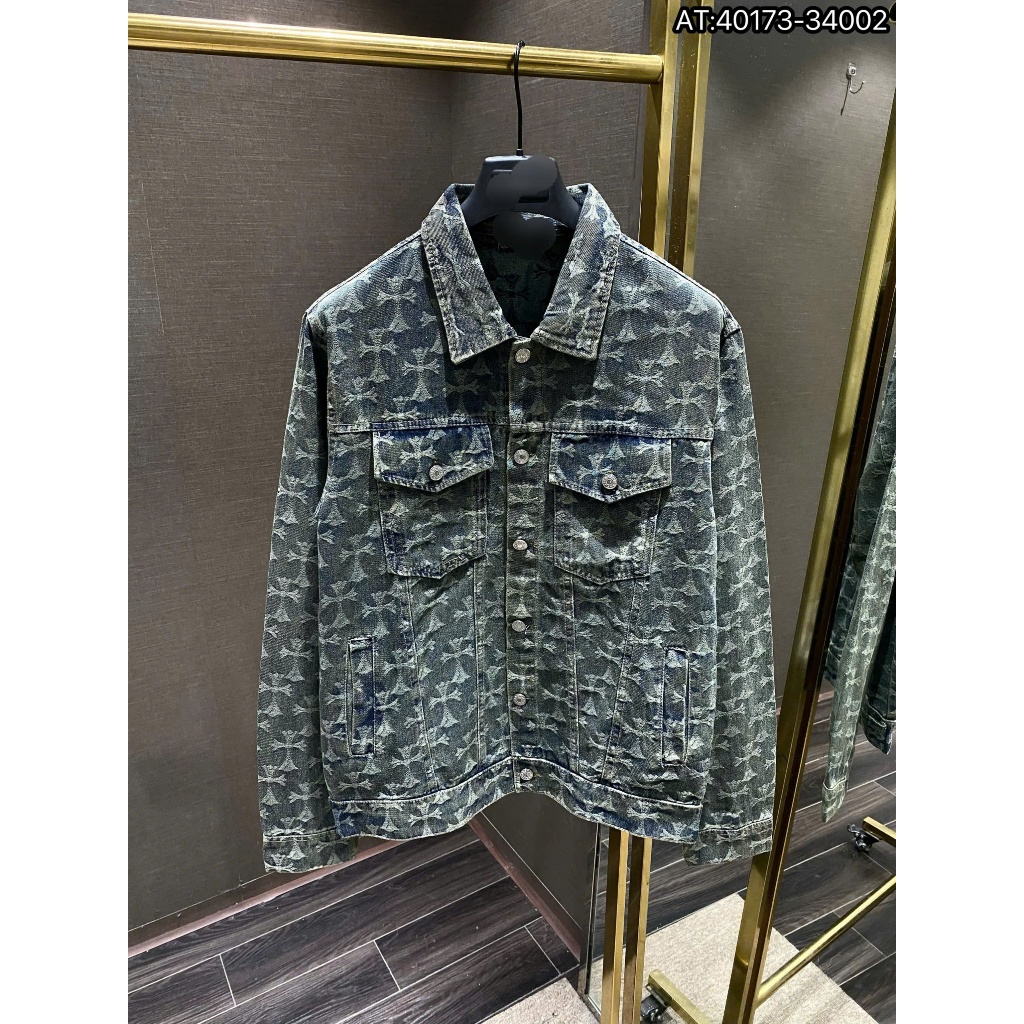 Hot Chom Cowboy Jacket ลายกระเป๋ากล่องและปักลายมาตรฐานใหม่