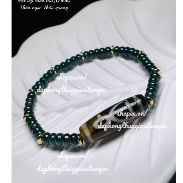 สร้อยข้อมือลําเงิน 7A Mix Dzi Than Tai ขนาด 5mm Svip Inspected Goods