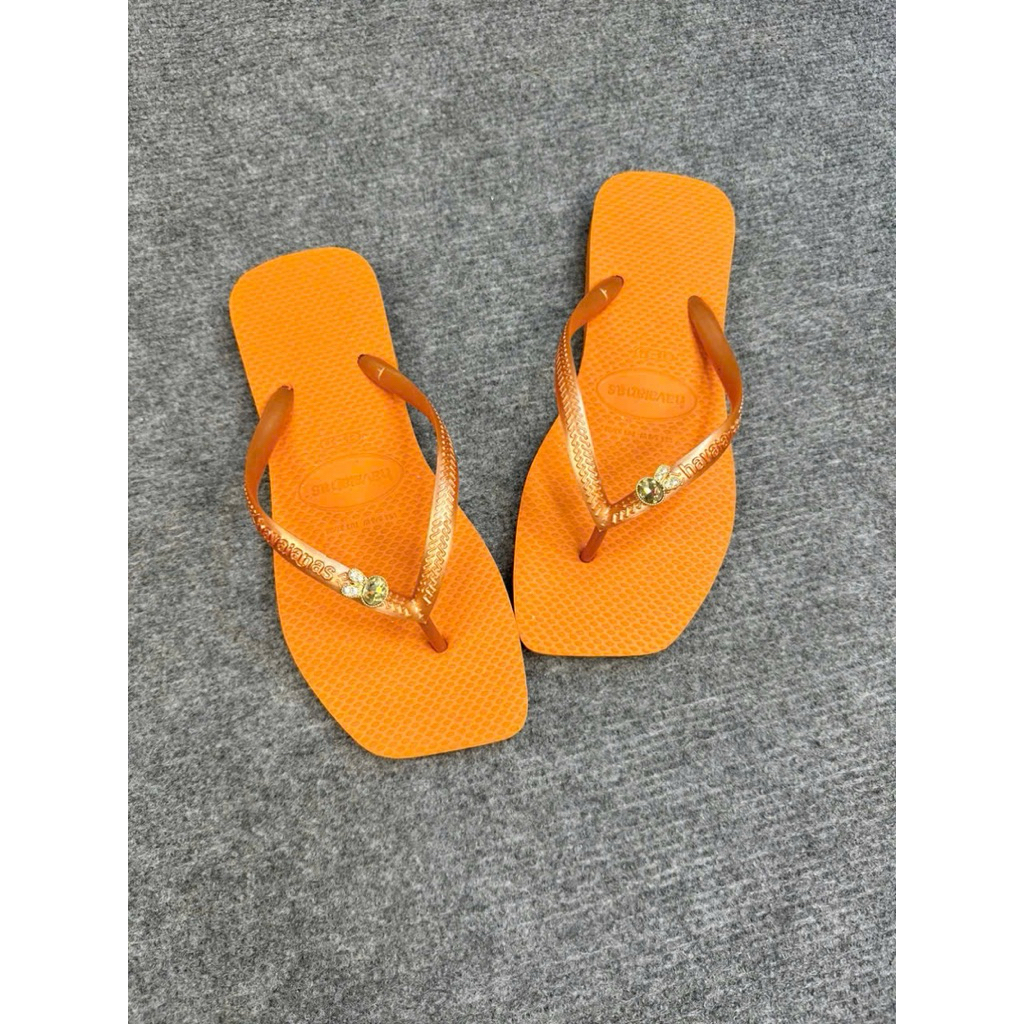 Fresh Orange slim havai Sandals-Charm Mini{Zee Wall Slipper Shop}
