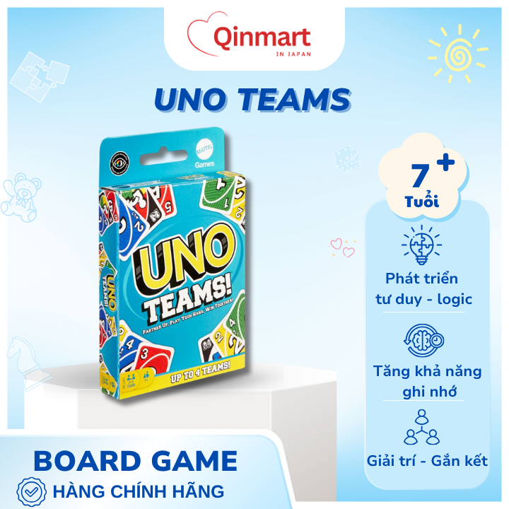 Uno Teams MATTEL GAMES HFT58 Intelligence Game - เวอร์ชั่นทีมใหม่