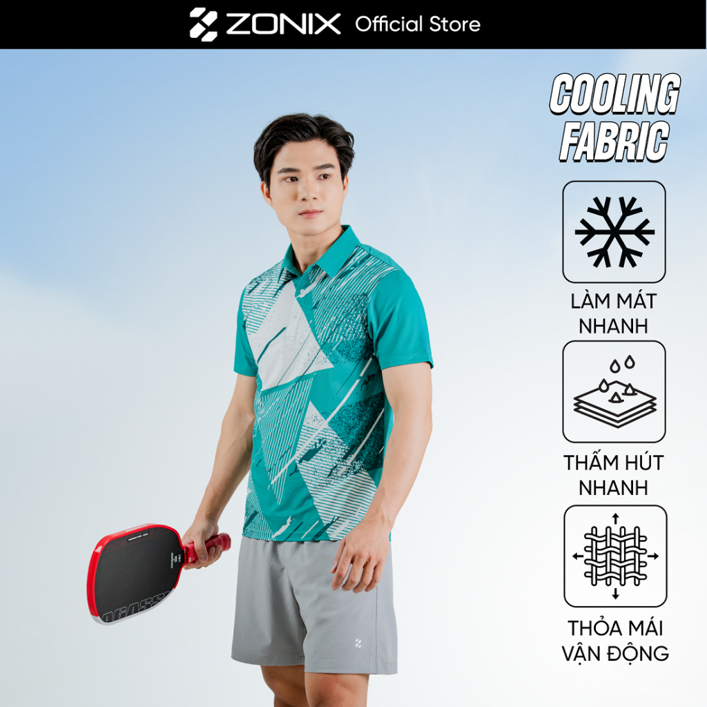 เสื้อโปโลกีฬาผู้ชาย ZONIX Active Cooling Fabric- ZPM09012