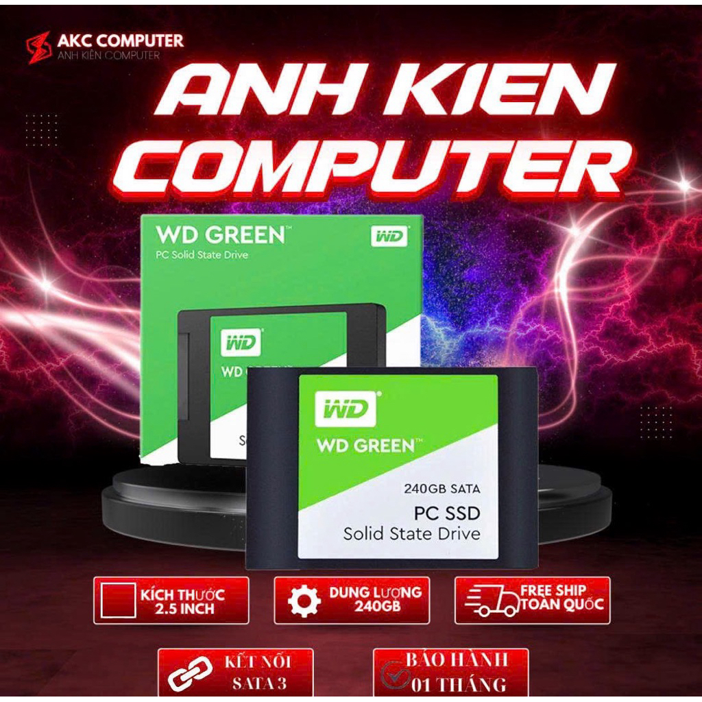 ฮาร์ดไดรฟ์ WD Green 240GB SSD – เพิ่มความเร็วเริ่มต้น ประสิทธิภาพโดดเด่น