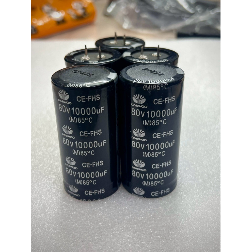 CAPACITOR 80V 10,000UF, 80V 10000UF 80V, 80V10000UF, 10000UF80V DEAWOO (ขนาด 35x70mm)