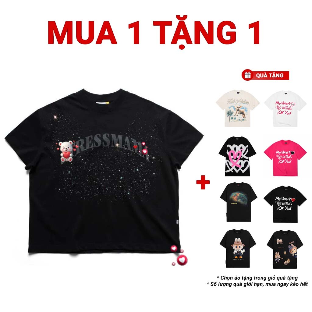 [ซื้อ 1 แถม 1] SSMA Boxy Form Loose Sleeve T-Shirt ผ้าคอตตอน 100%