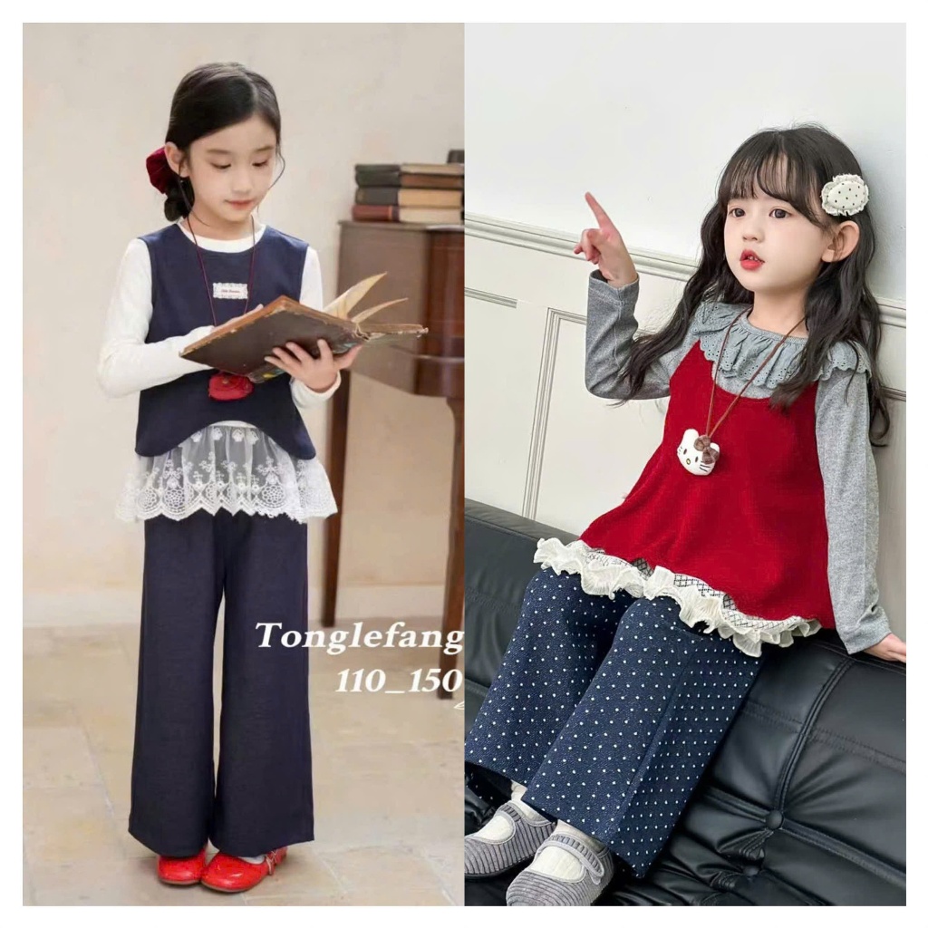 Set 3 ชิ้น กางเกง+เสื้อยืด+เสื้อกั๊ก พร้อมอุปกรณ์ B1P9K0 + B1Q9G5