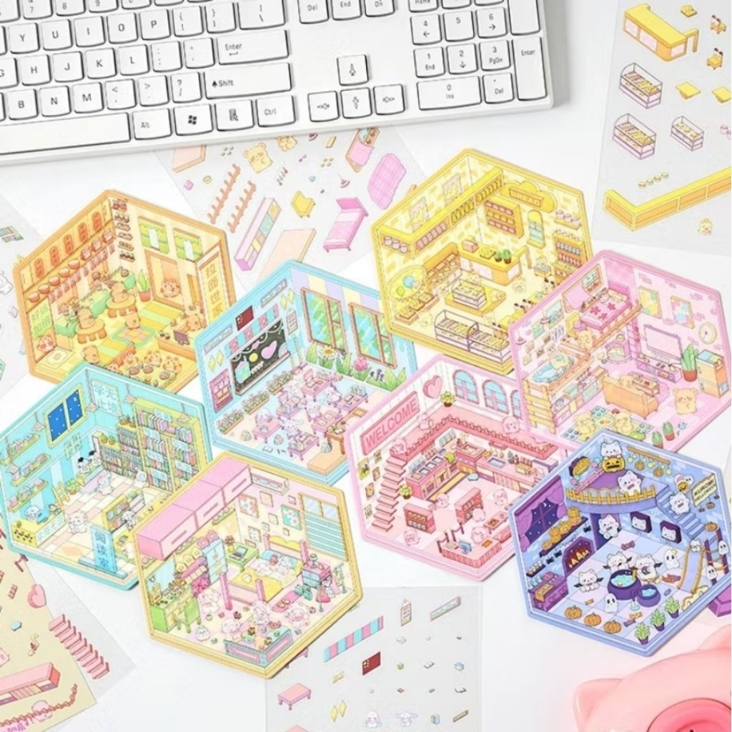 3D สติ๊กเกอร์ชุด MULTI-DIMENSSIONAL HOME DECORATION 3D ROOM DECOR สติ๊กเกอร์
