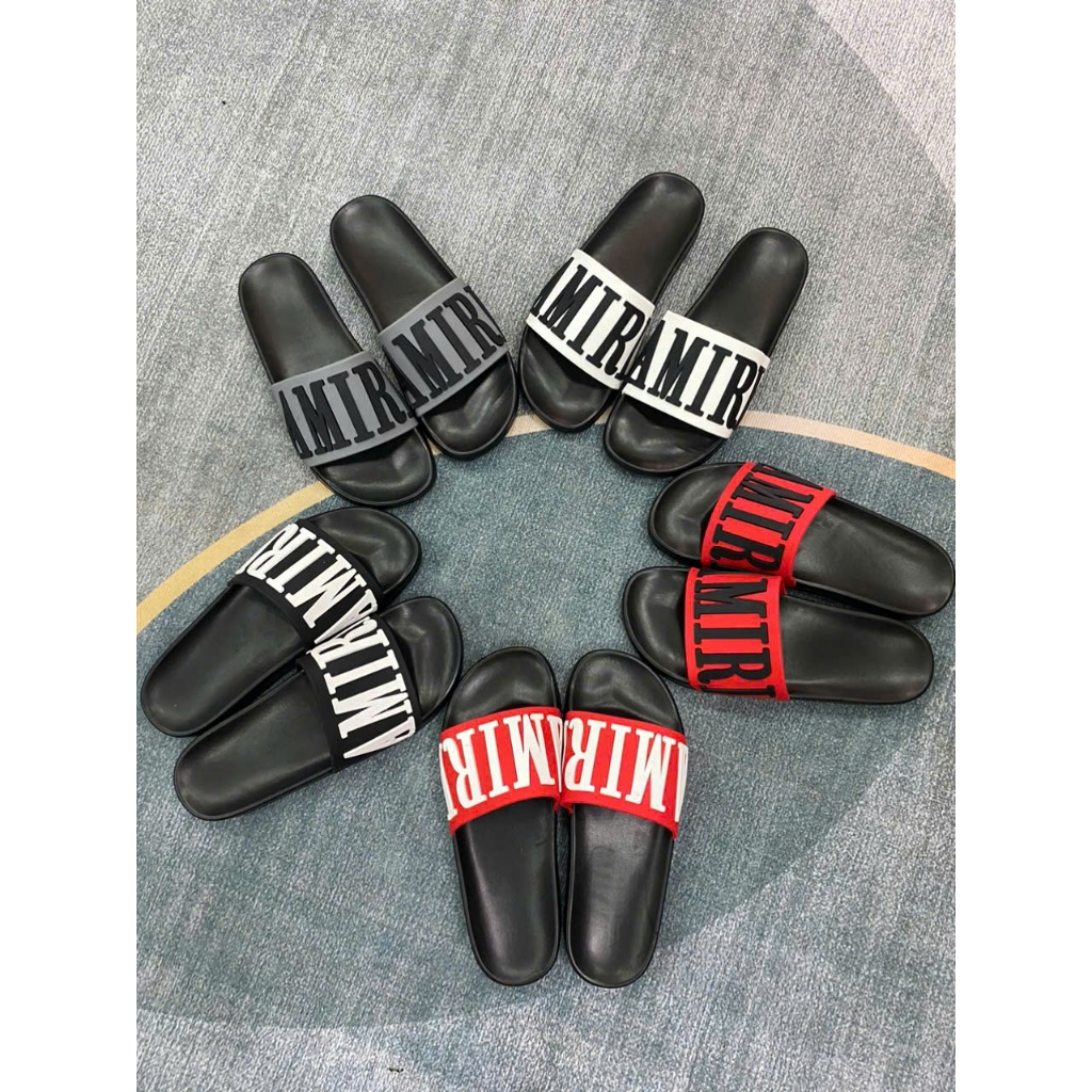 AMIRI รองเท้าแตะแฟชั่นบุรุษ - รองเท้าแตะเวอร์ชั่นสวยสุด ๆ สําหรับเด็กผู้ชายสตรีท