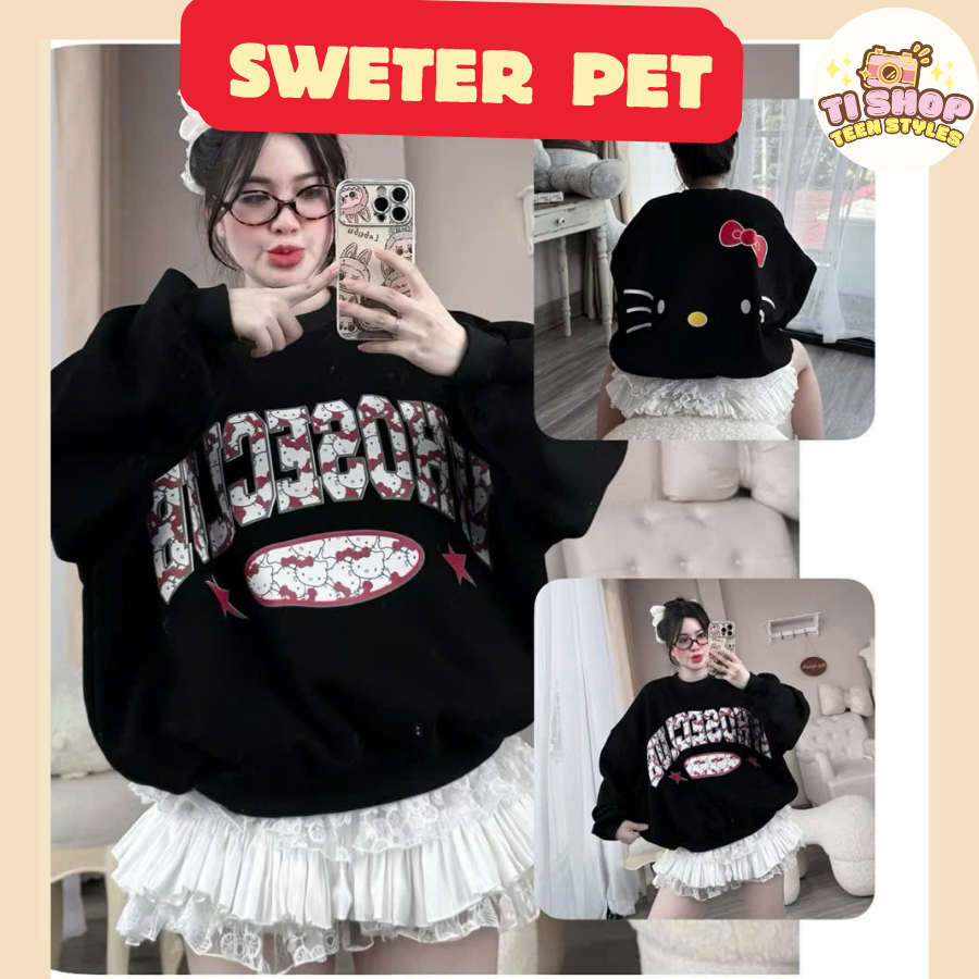 SWETER SHIRT WITH ADORABLE PET PRINT - คุณภาพสูง THICK FEEL MATERIAL - TI SHOP - TP0510