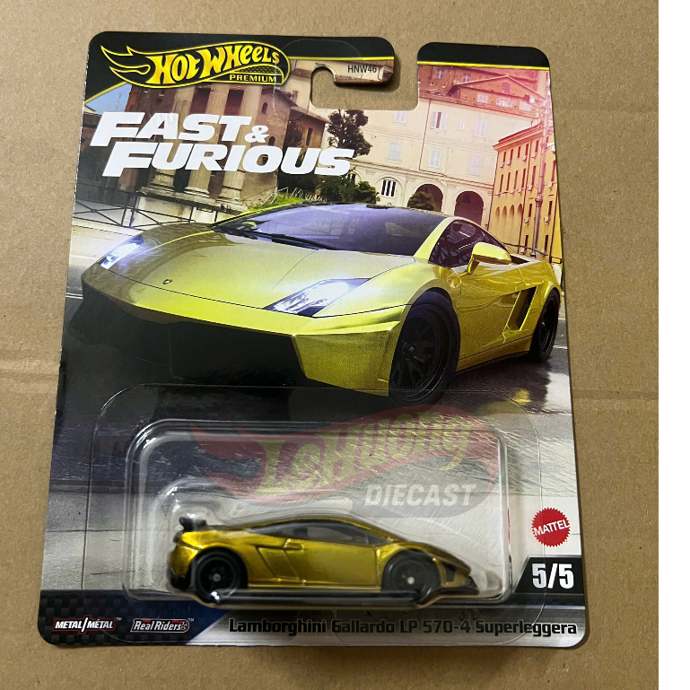LeHuong Diecast - Hot Wheels Premium Lamborghini Gallardo LP 570-4 Superleggera (สีทอง)