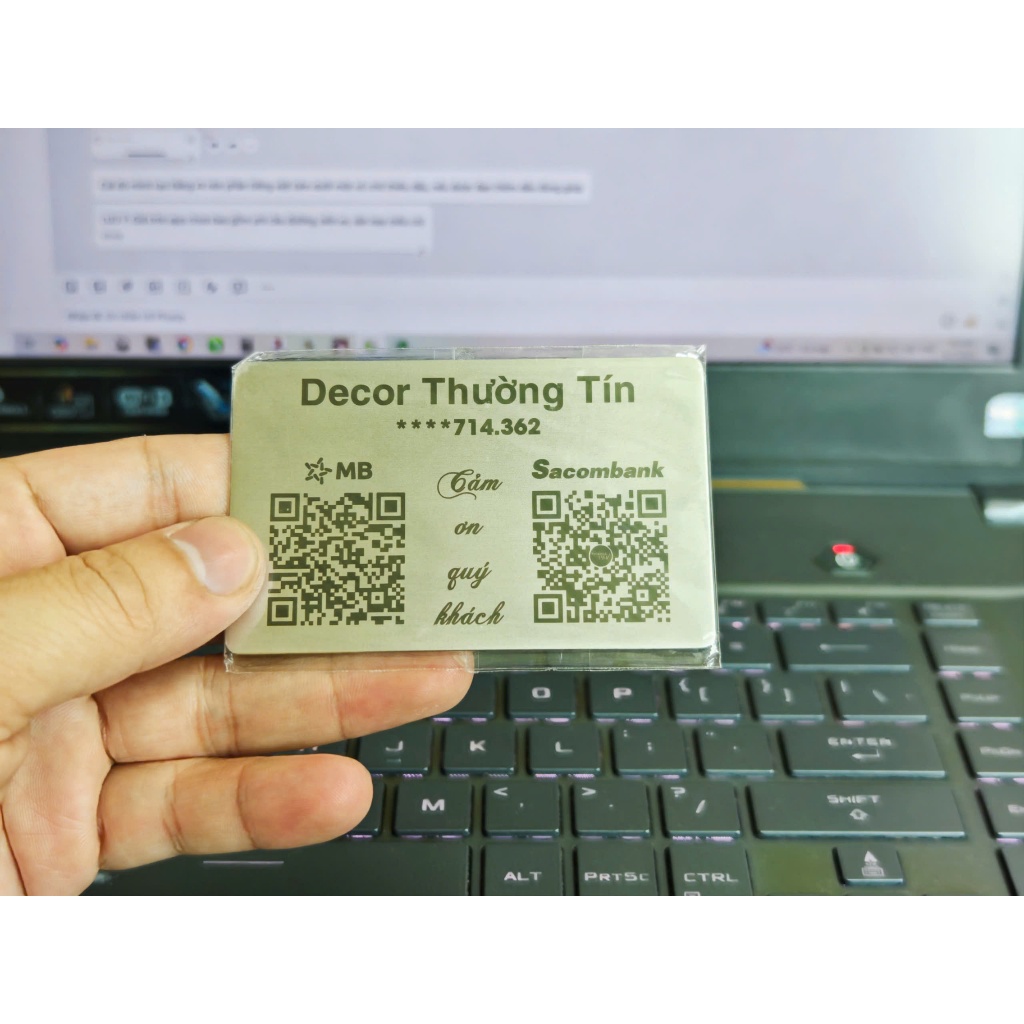 สลักเลเซอร์สแตนเลส QR Code upon ขอ - ทนทาน สวยงาม สะดวก หรูหรา