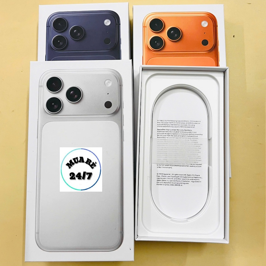 (BOX) Paper BOX สําหรับโทรศัพท์หรืออุปกรณ์เสริมสําหรับโทรศัพท์ 17pro/17promax series สีส้ม น้ําเงิน 