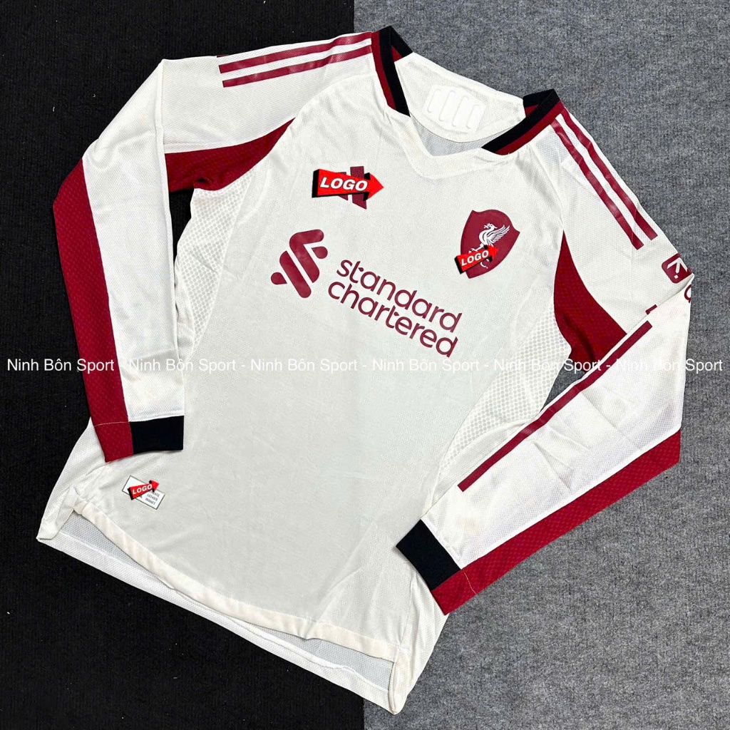 Real Liver pool Away เสื้อฟุตบอลผู้เล่นแขนยาว 25/26 - นําเข้าจากประเทศไทย
