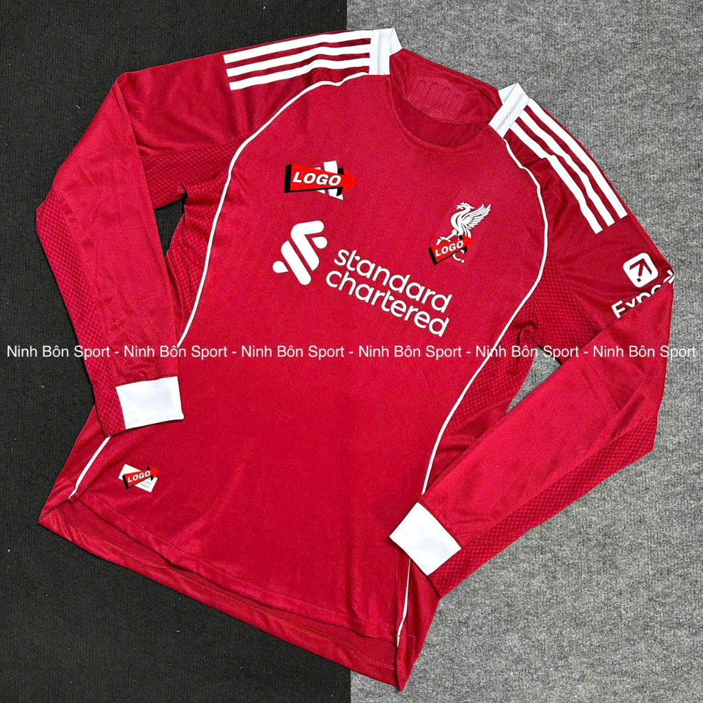 Real Liver pool Home Club เสื้อฟุตบอลผู้เล่นแขนยาว 25/26 - นําเข้าจากประเทศไทย