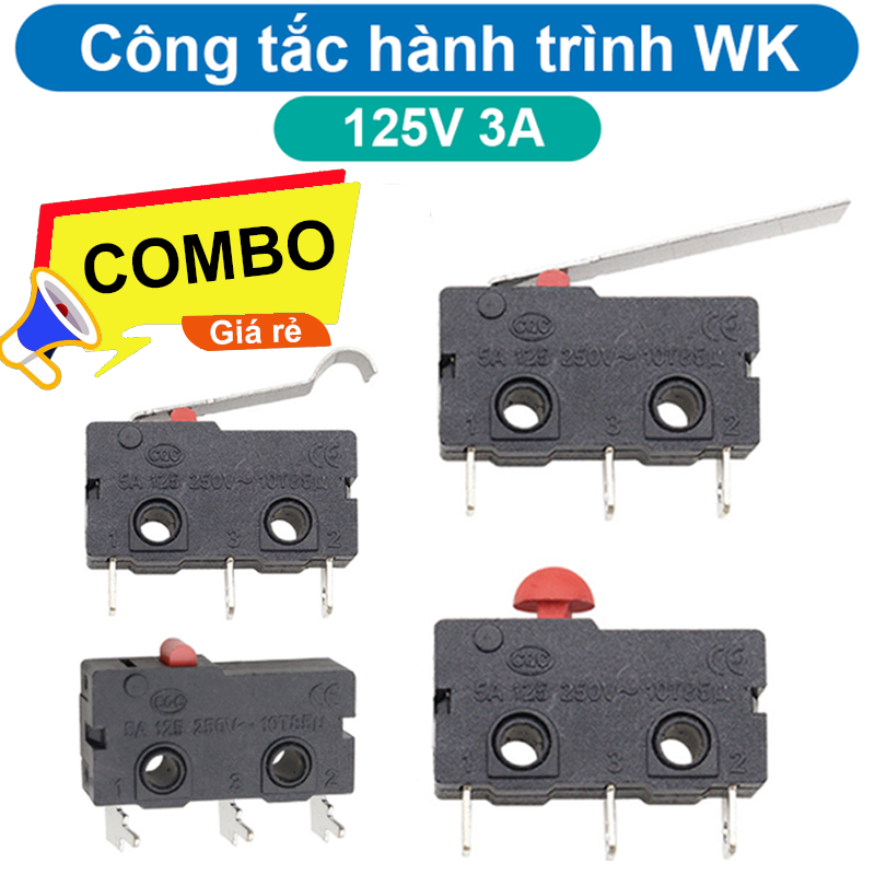 ลิมิตสวิตช์ WK2-01, WK3-03, WK3-05 125V 3A ลวดบัดกรี