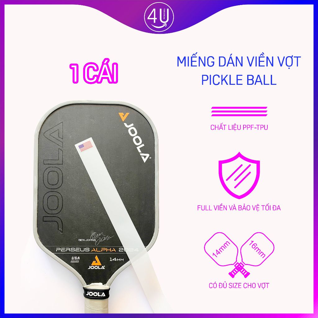 สติ๊กเกอร์ขอบแร็กเก็ต PPF-TPU ใสแบบเต็มขอบ กันรอย