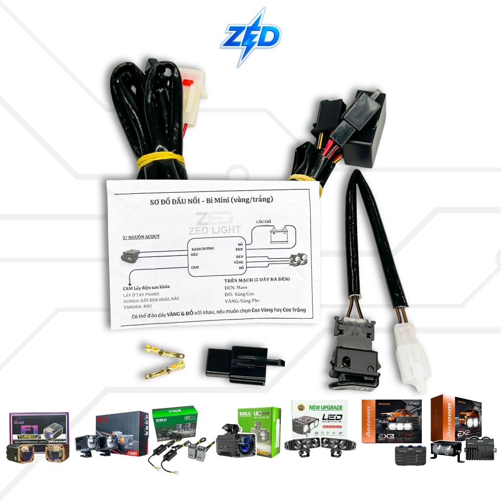 ชุดวงจร V4 แบบพาสอัตโนมัติพร้อมรีเลย์, แบริ่งโหลดได้ดีเยี่ยมสําหรับสปอตไลท์ 2 โหมด: D1,T2S, CX3, CX8