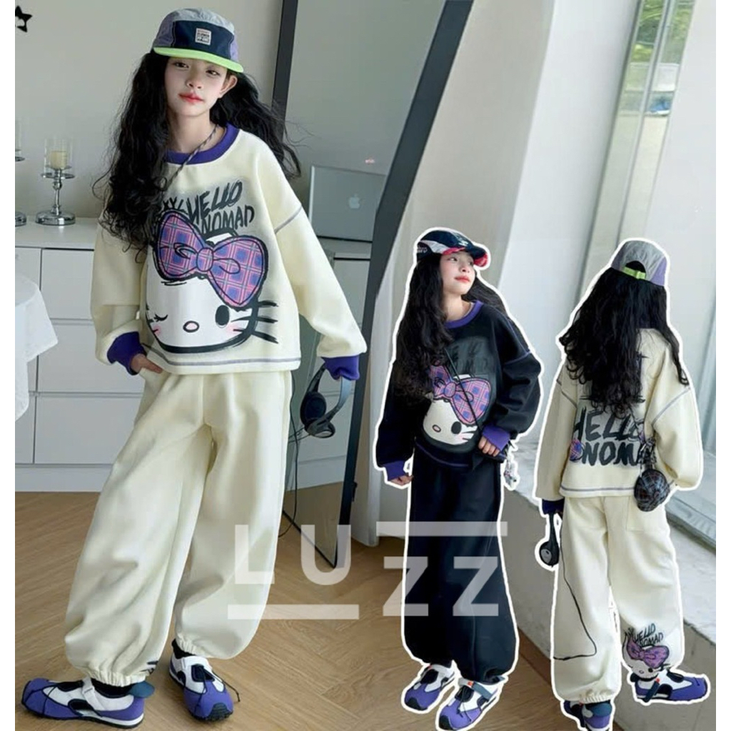 E54 Kitty Teno Baby Girl Felt Set - Linhluzz Baby Girl Fashion Shop