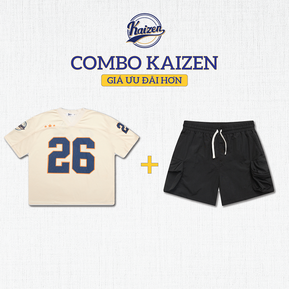 COMBO JERSEY SHIRT + KAIZEN TWENTY SIX SHORTS + กางเกงขาสั้น KAIZEN CARGO