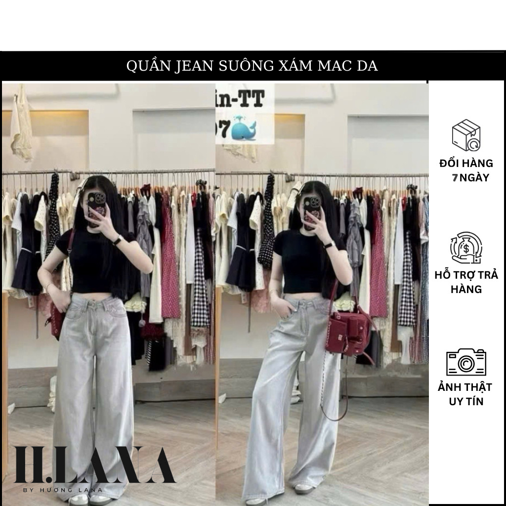 [ CODE X007 ] MAC LEATHER GREY STRAIGHT JEANS